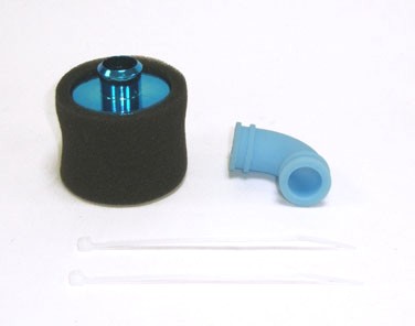 1:8 Alu Air filter with foam set blue.