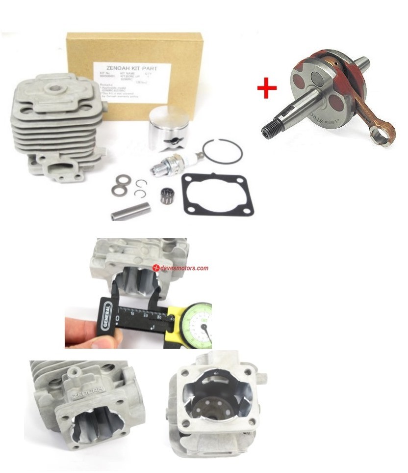 CC286 + DD312 Cylinder Zenoah 4-Bolt 36mm 290RC race PORTED 30.5