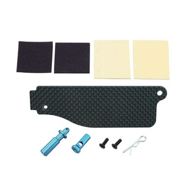 258387BK Carbon battery tray alum post.