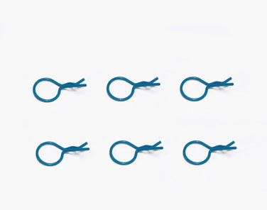 258096b 1:10 Body clips blå, 6stk.