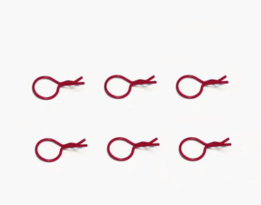 258096r 1:10 Body clips grøn, 6stk.