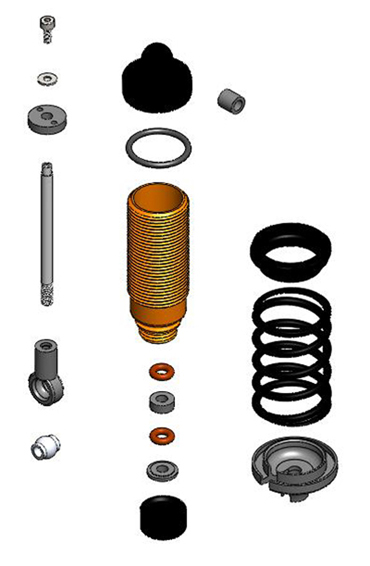 M5S9524 Alu rear oil shock set.
