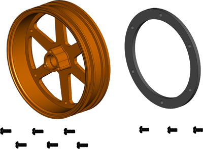 M5S9534 Alu front wheel wz weight UDSOLGT