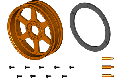 M5S9535 Alu rear wheel wz weight