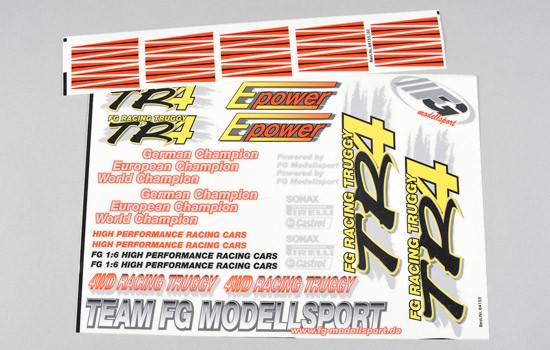 FG 64155 Truggy TR4 decals sæt