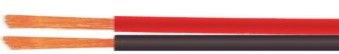 Rød / Sort ledning 2 x 0,5mm2 pr. meter