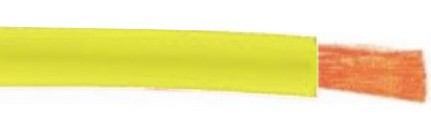 Silicone ledning 12 awg 3.3mm2 gul pr. meter