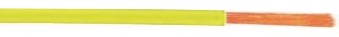Silicone ledning 18 awg 0.8mm2 gul pr. meter
