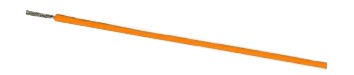 Tynd ledning orange 0,25mm2 blød pr. meter