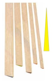 Balsa træ bagkant liste   3 x 10 x 1000 mm