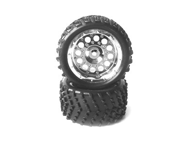 86017V Chrome Rim & Tire Complete