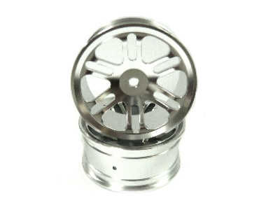 02018M (02602) Alum Silver On Road Wheel Rims 2P