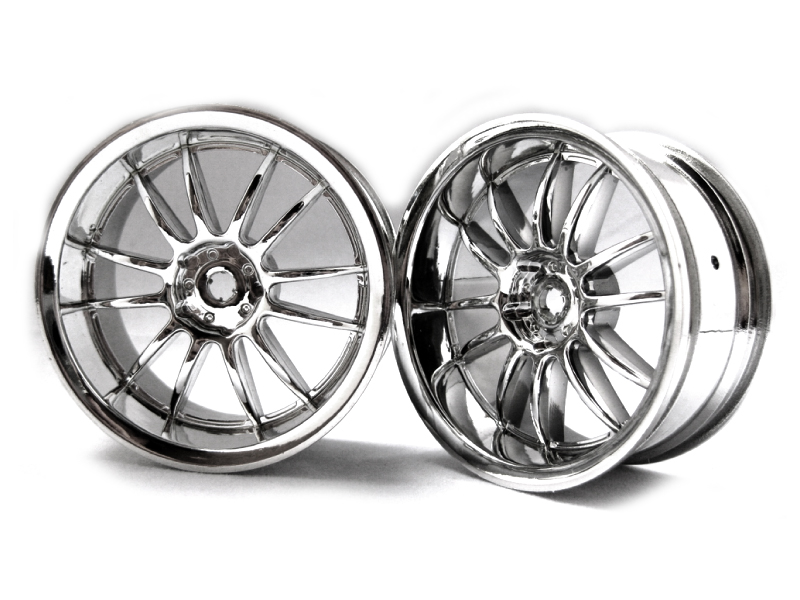 02018V Chrome Spoke Wheel Rims 2P