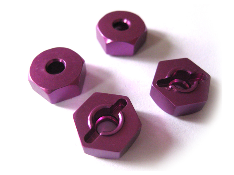 102042 (02134) Purple Alum Wheel Hex Mount 4P