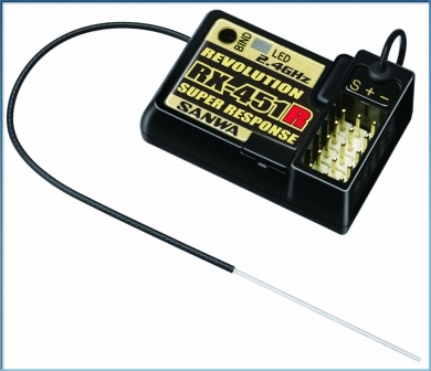 Sanwa RX 451R 2,4Ghz fast responce 4,8-7,4V til M11X