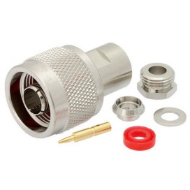 N-conector for RG 58 til lodning