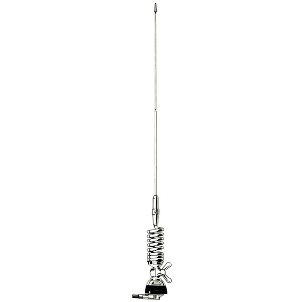 Bil Scanner ant. 5/8 bølge stål pisk m. fod og kabel 140-175 Mhz