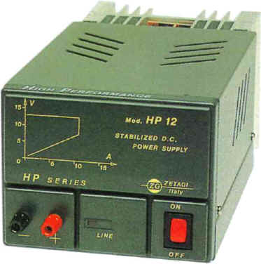 .Zetagi HP 12-1 Analog strømforsyning 13,8 volt 10 Amp