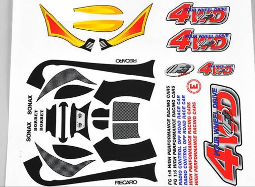 FG 68155 Model decals Baja Buggy 4WD